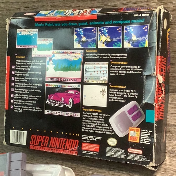 Super Nintendo MARIO PAINT w/ mouse and pad played <10x - Picture 7 of 15
